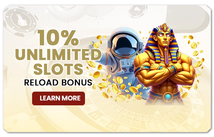 You are currently viewing 10% UNLIMITED SLOTS RELOAD BONUS UP TO $888