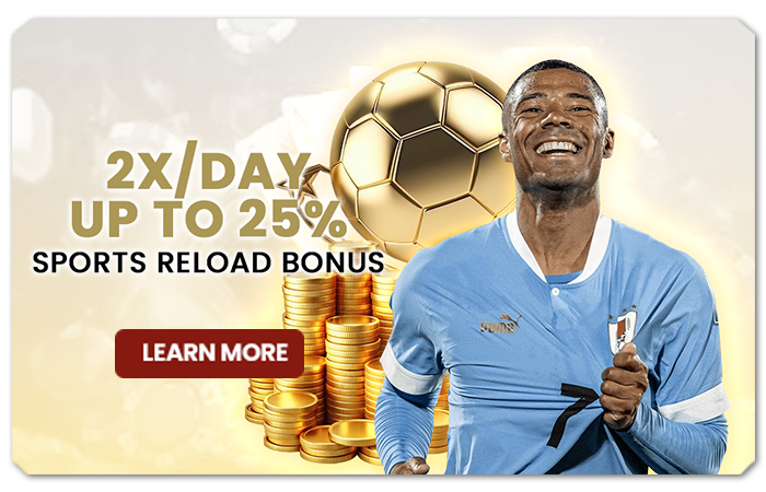 You are currently viewing 2X/DAY UP TO 25% SPORTS RELOAD BONUS
