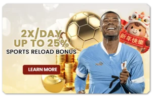 Read more about the article 2X/DAY UP TO 25% SPORTS RELOAD BONUS