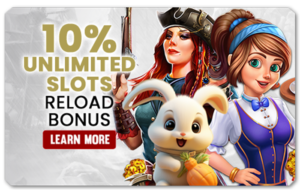 10 UNLIMITED SLOTS RELOAD BONUS UP TO $888