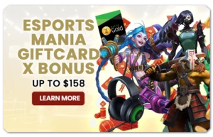 Read more about the article ESPORTS MANIA GIFT CARD X BONUS UP TO $188