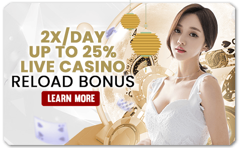 You are currently viewing 2X/DAY UP TO 25% LIVE CASINO RELOAD BONUS