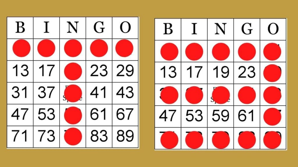 What is the popular bingo winning patterns?