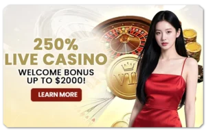 Read more about the article 250% LIVE CASINO WELCOME BONUS UP TO $2000