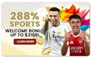 Read more about the article 288% SPORTS WELCOME BONUS UP TO $2188!