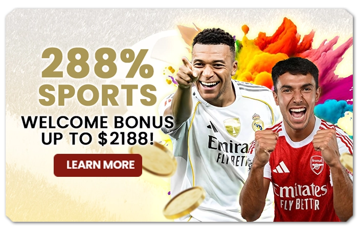 You are currently viewing 288% SPORTS WELCOME BONUS UP TO $2188!