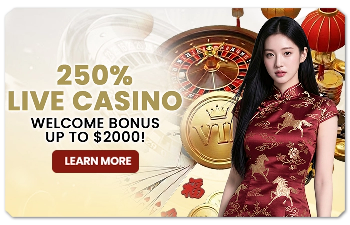 You are currently viewing 250% LIVE CASINO WELCOME BONUS UP TO $2000