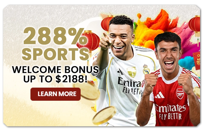 You are currently viewing 288% SPORTS WELCOME BONUS UP TO $2188!