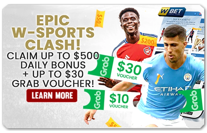 You are currently viewing EPIC W-SPORTS CLASH! CLAIM UP TO $500 DAILY BONUS + UP TO $30 GRAB VOUCHER!