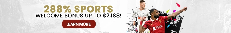 288% Sports Welcome Bonus Up to $2188