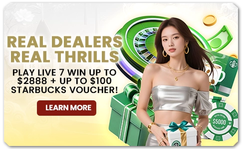 You are currently viewing REAL DEALERS, REAL THRILSS – PLAY LIVE & WIN UP TO $2888 + UP TO $100 STARBUCKS VOUCHER!